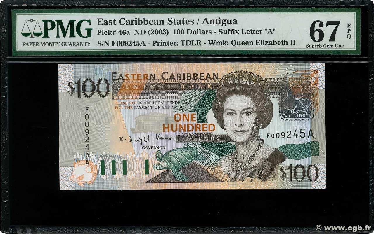100 Dollars EAST CARIBBEAN STATES  2003 P.46a FDC