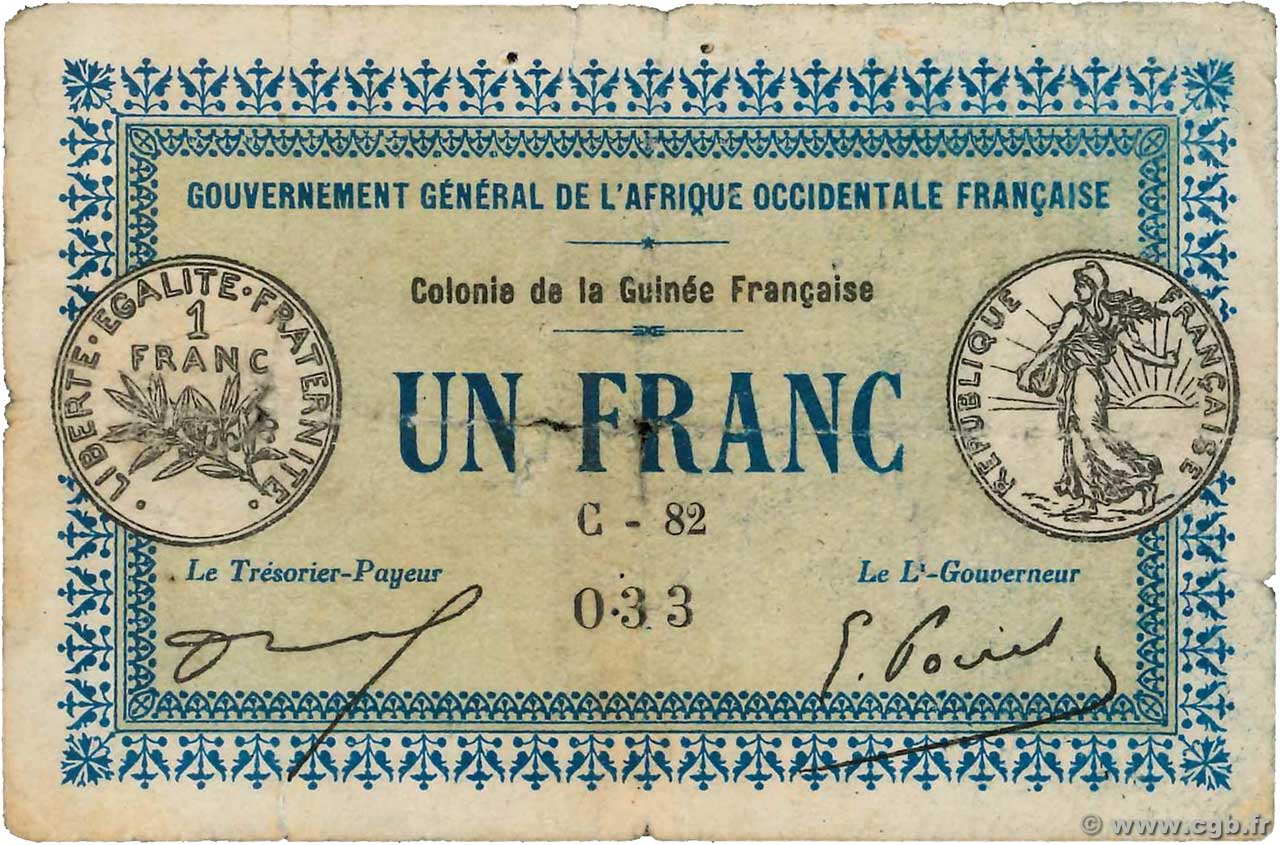 1 Franc GUINEA  1917 P.02c RC