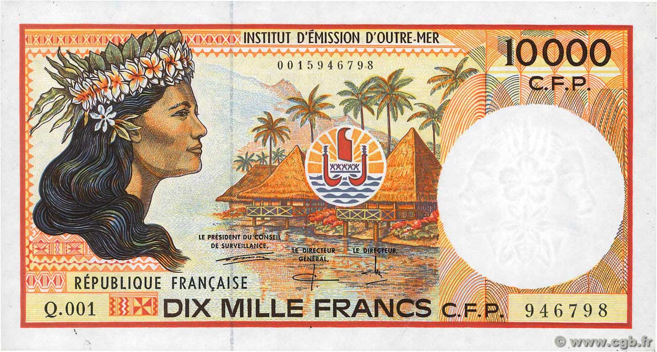 10000 Francs POLYNÉSIE, TERRITOIRES D OUTRE MER  1995 P.04b SUP