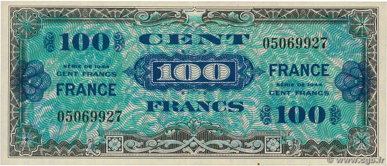 100 Francs FRANCE FRANCIA  1945 VF.25.01 AU