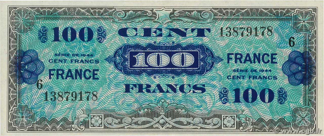 100 Francs FRANCE FRANCIA  1945 VF.25.06 AU