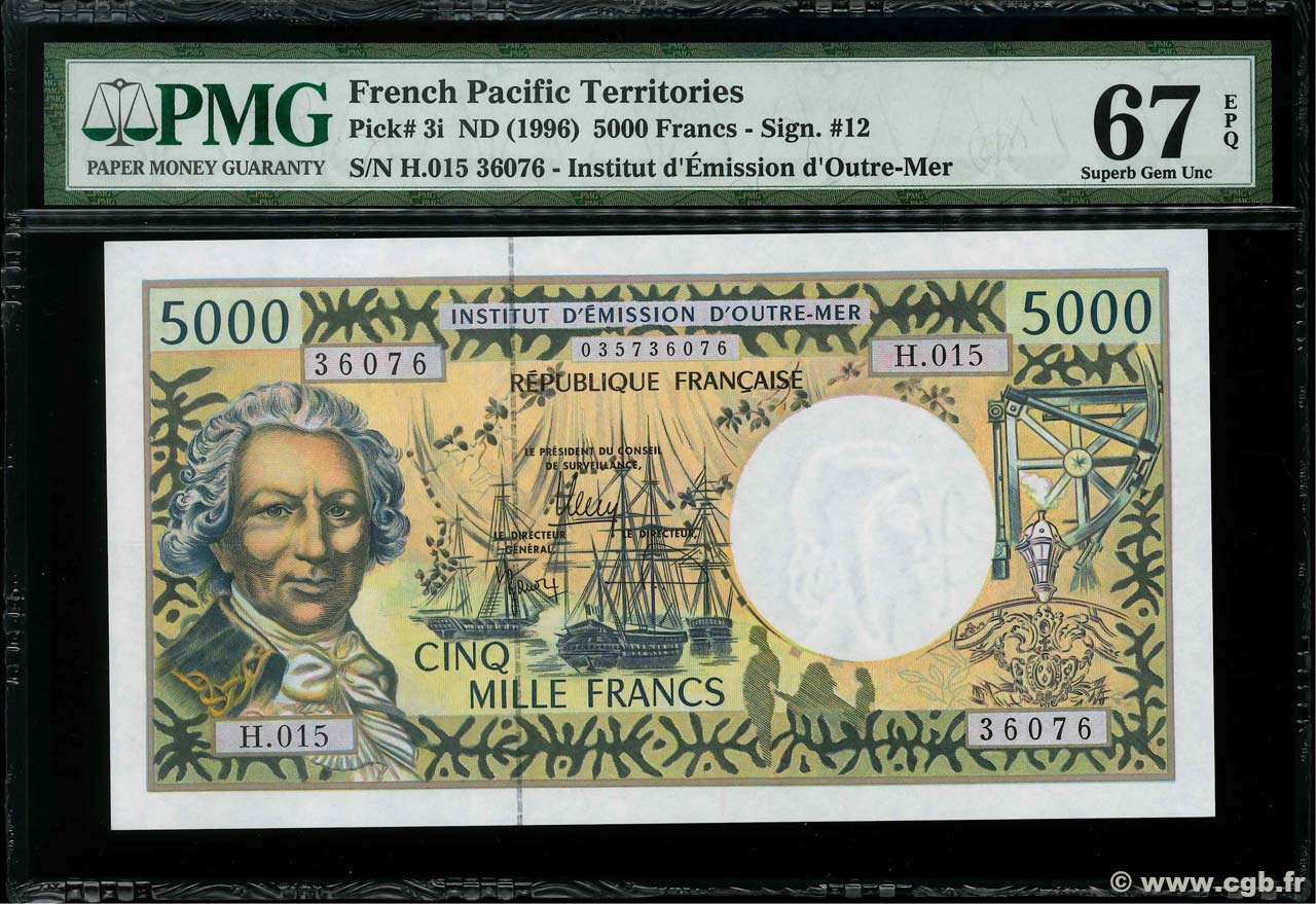 5000 Francs FRENCH PACIFIC TERRITORIES  2010 P.03i FDC