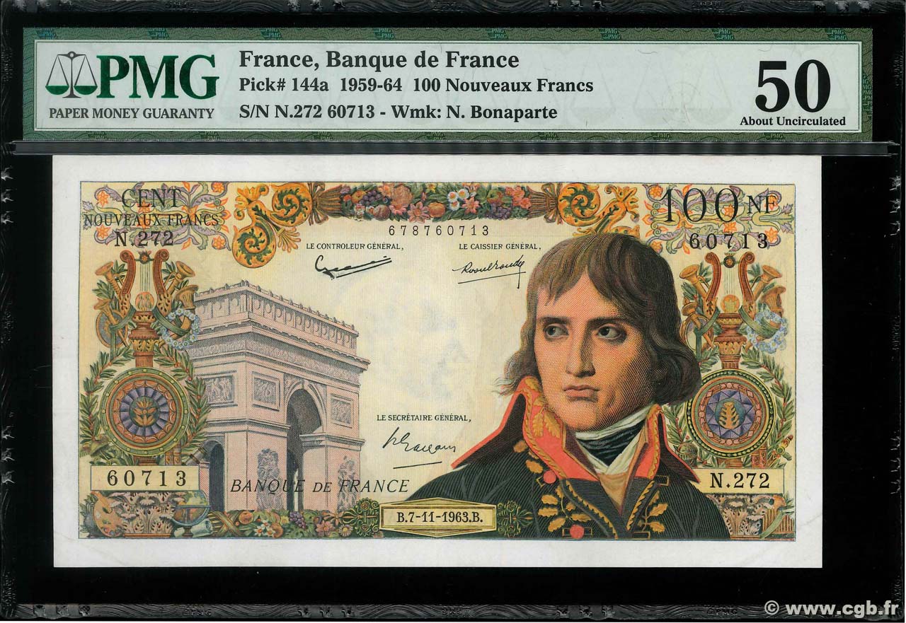 100 Nouveaux Francs BONAPARTE FRANKREICH  1963 F.59.24 VZ