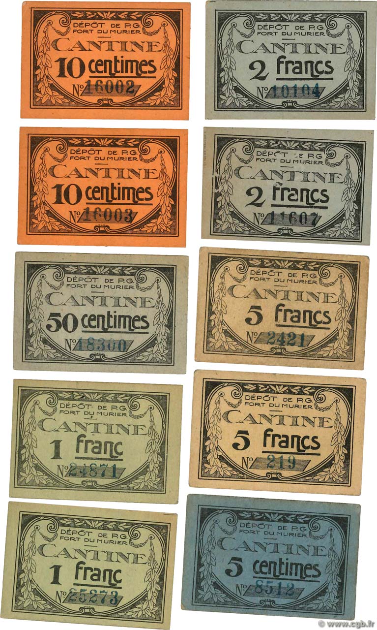 Lot de 10 Bons Cantine Lot FRANCE regionalismo e varie  1914 JPNEC.38.265 BB to SPL