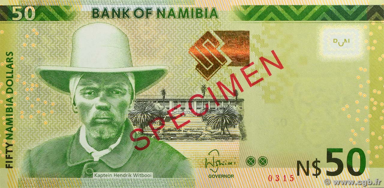 50 Namibia Dollars Spécimen NAMIBIA  2012 P.13as fST+