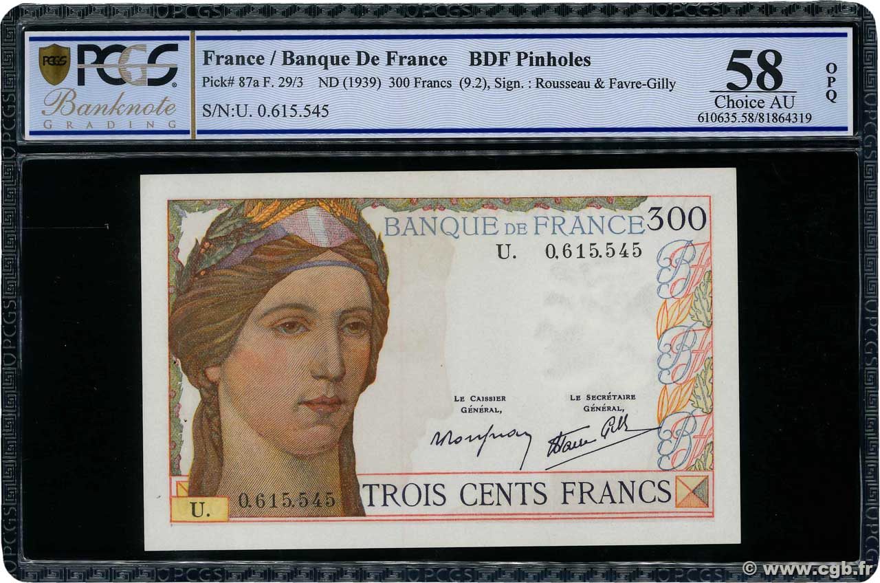 300 Francs FRANCIA  1939 F.29.03 SC