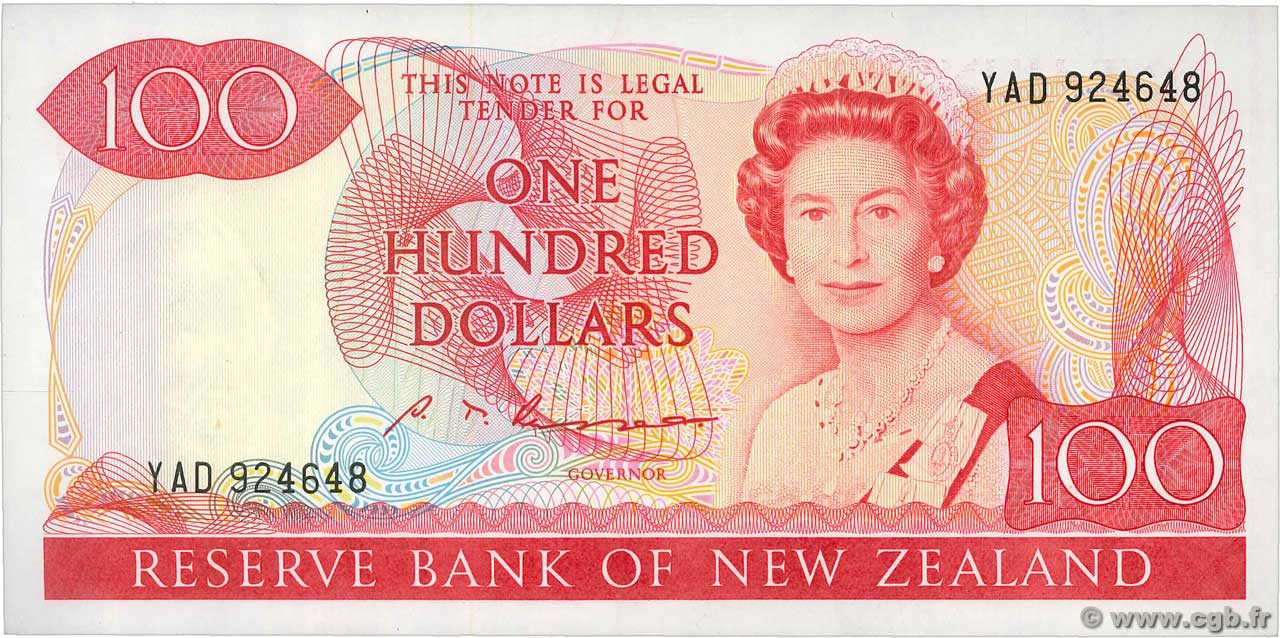 100 Dollars NEW ZEALAND  1985 P.175b XF