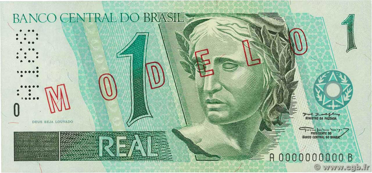 1 Real Spécimen BRAZIL  1997 P.243Aas UNC