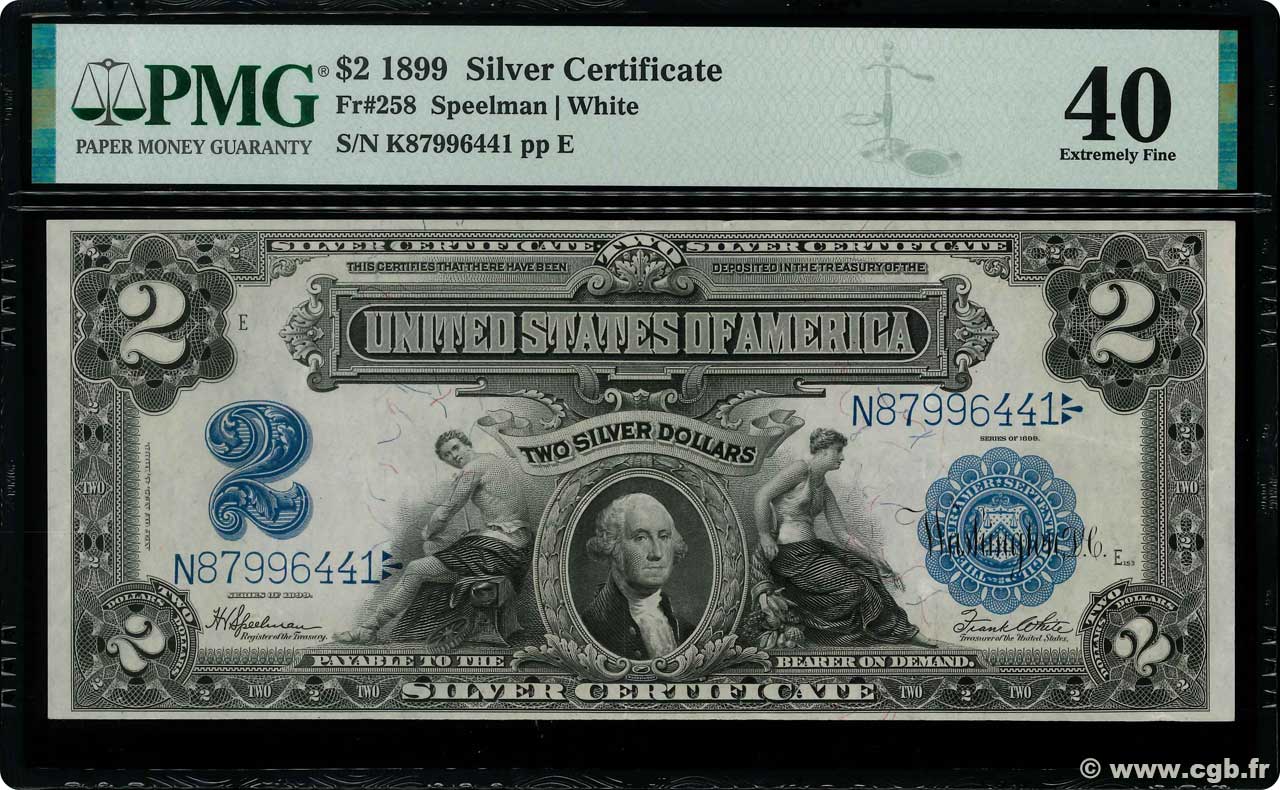 2 Dollars STATI UNITI D AMERICA  1899 P.339 q.SPL