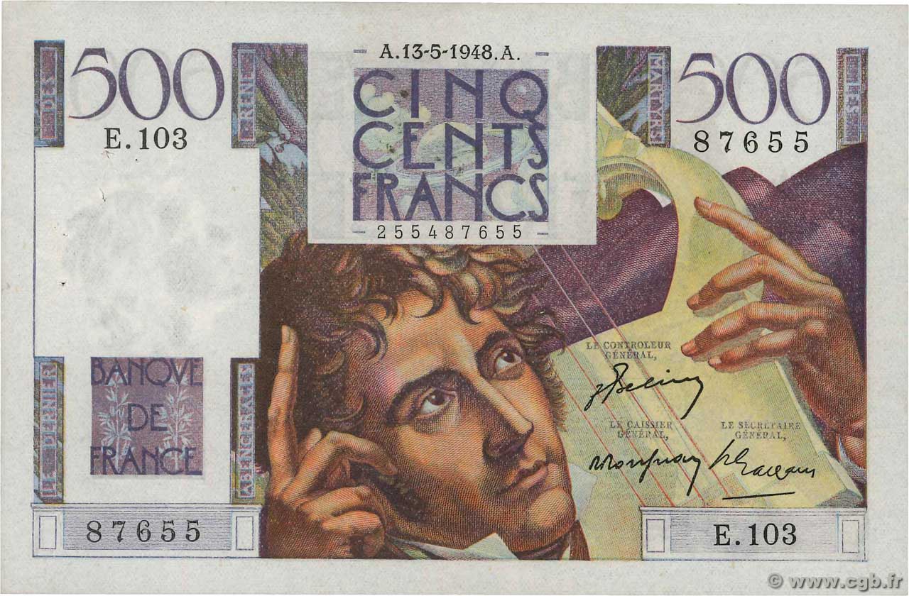 500 Francs CHATEAUBRIAND FRANCE  1948 F.34.08 XF+