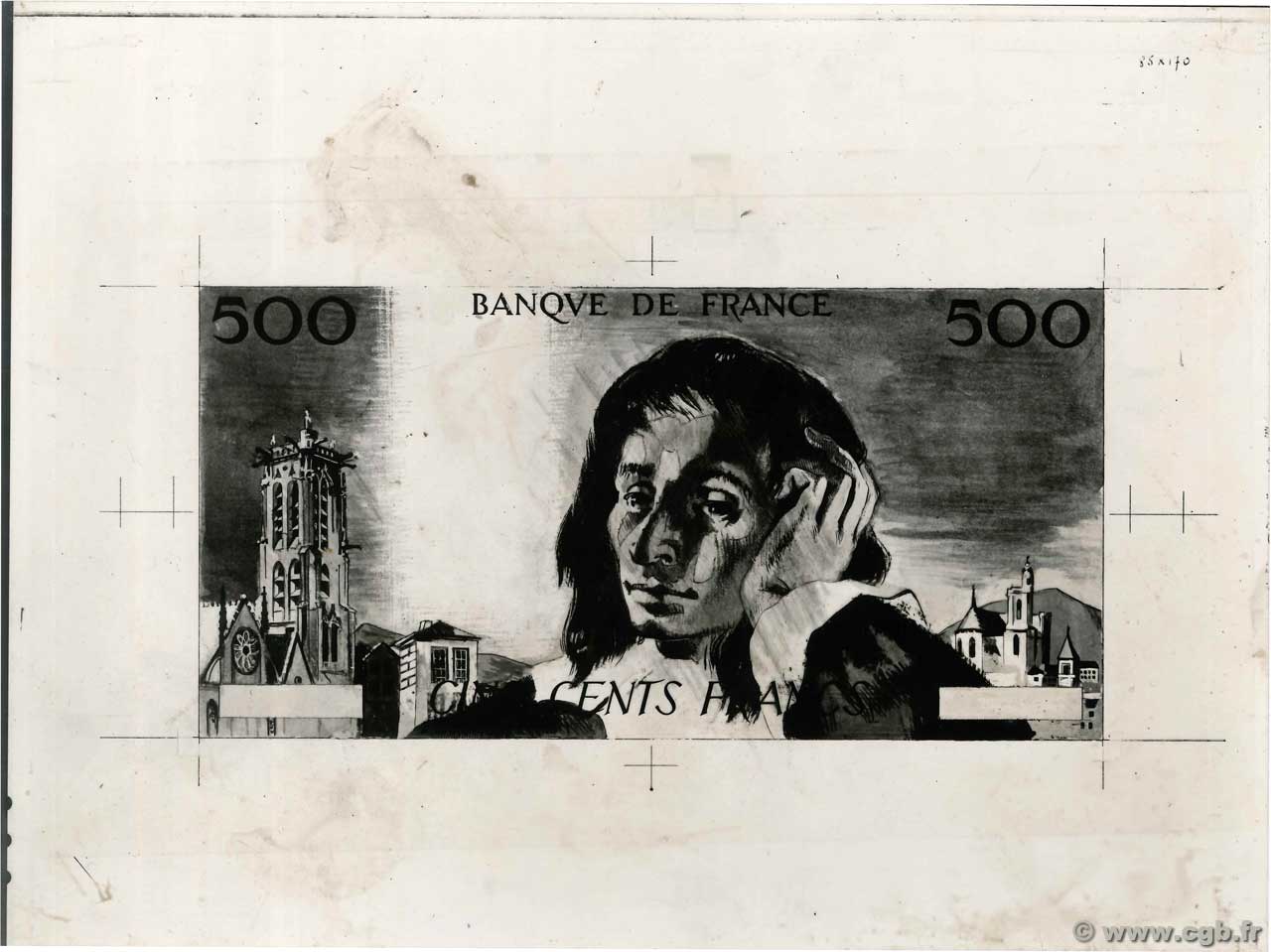 500 Francs PASCAL Photo FRANCIA  1968 F.71.00p AU