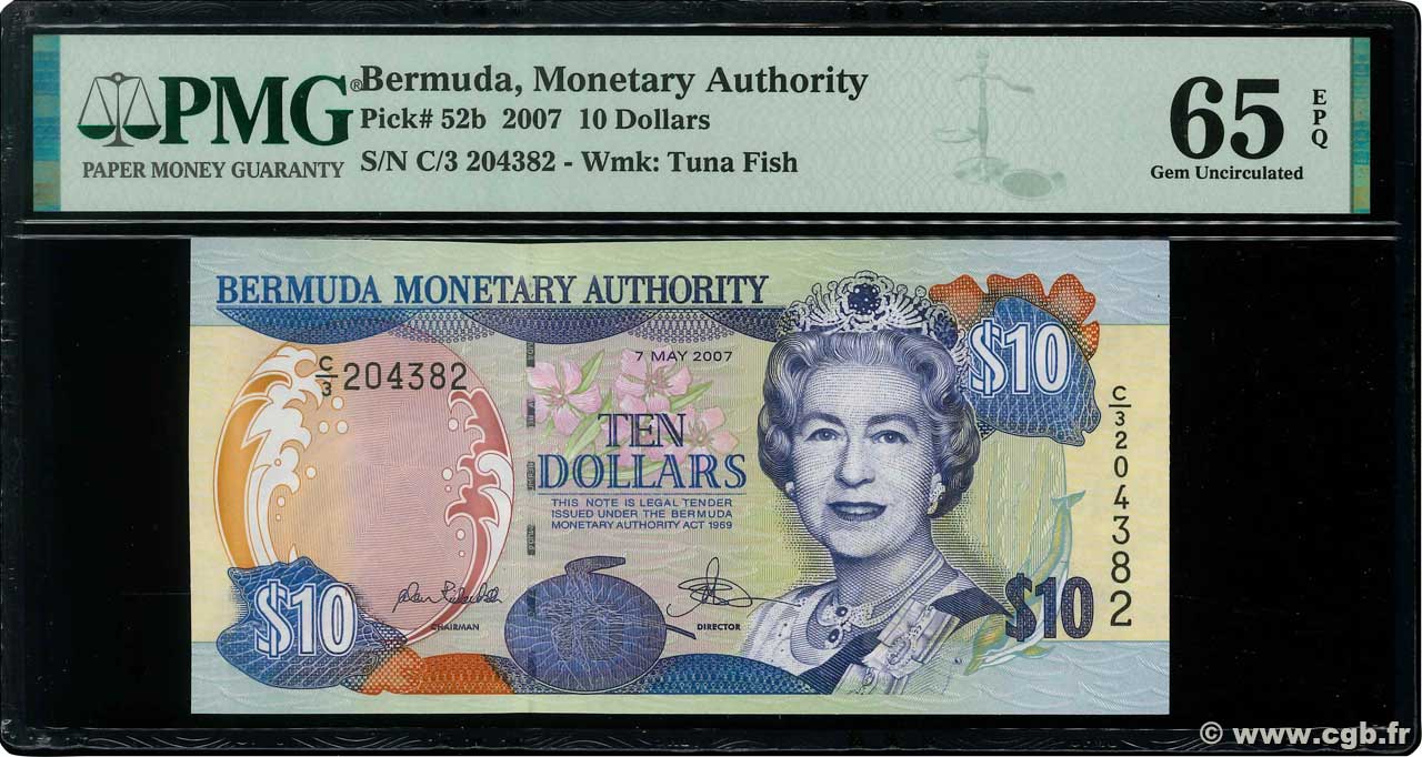 10 Dollars BERMUDAS  2007 P.52b FDC