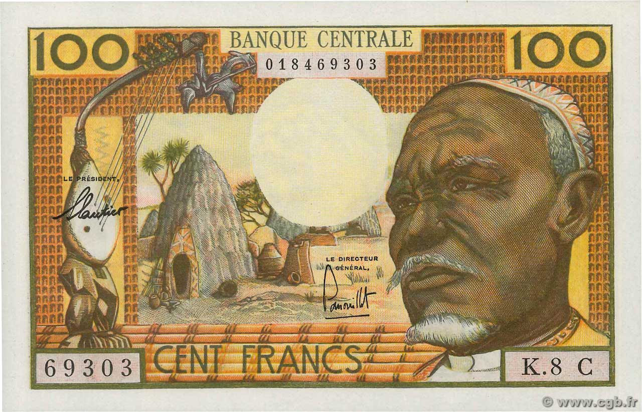 100 Francs ÉTATS DE L AFRIQUE ÉQUATORIALE  1963 P.03c SPL+