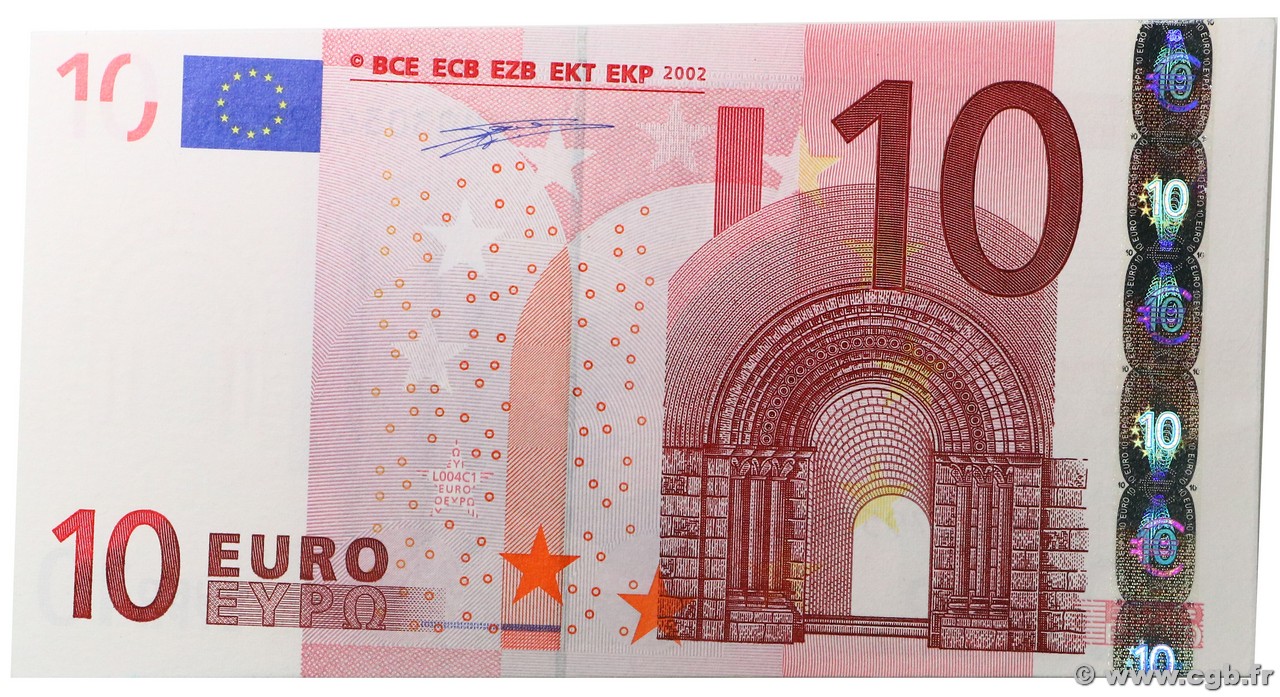 10 Euros Fauté EUROPE  2002 P.02u pr.NEUF