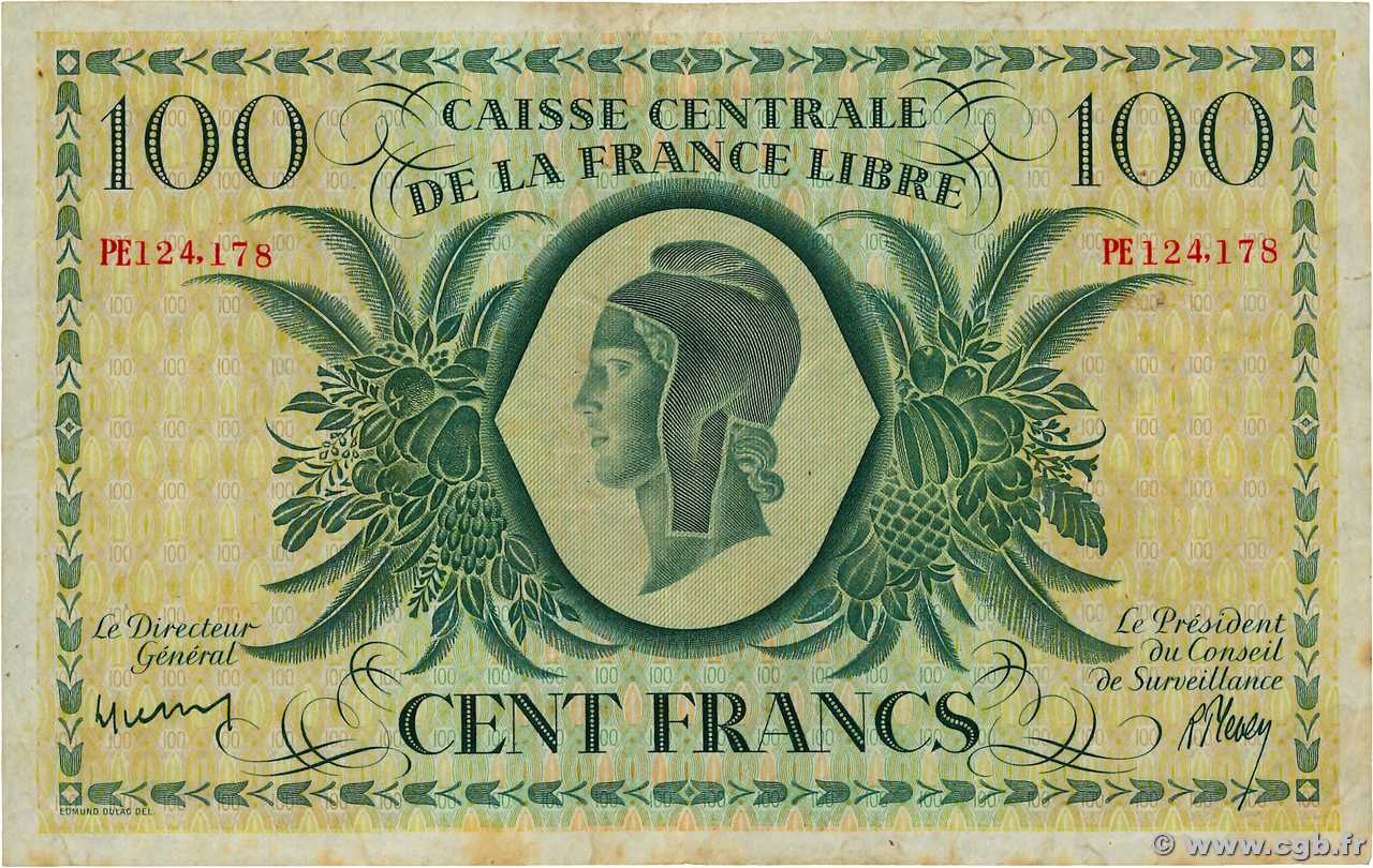 100 Francs AFRIQUE ÉQUATORIALE FRANÇAISE Brazzaville 1946 P.13a MB