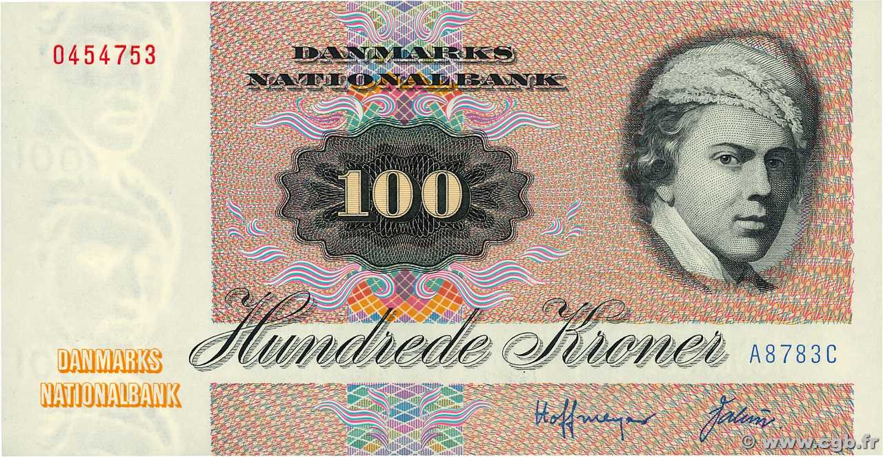 100 Kroner DINAMARCA  1978 P.051e q.FDC