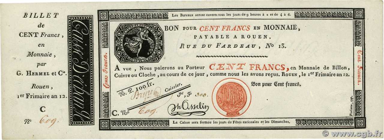 100 Francs FRANKREICH  1803 PS.246a fST