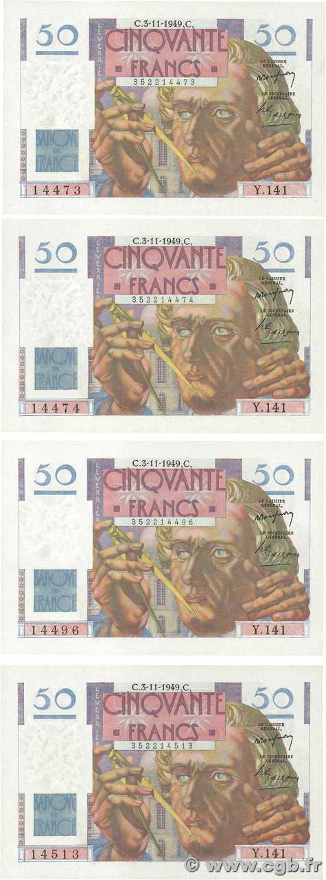 50 Francs LE VERRIER Lot FRANCE  1949 F.20.13 UNC