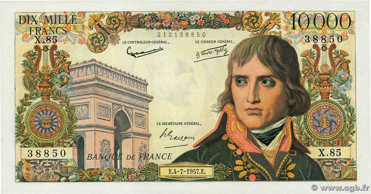 10000 Francs BONAPARTE FRANCE  1957 F.51.09 XF+