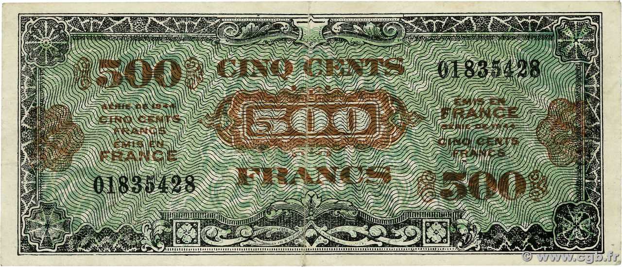 500 Francs DRAPEAU Faux FRANCE  1944 VF.21.01 F+