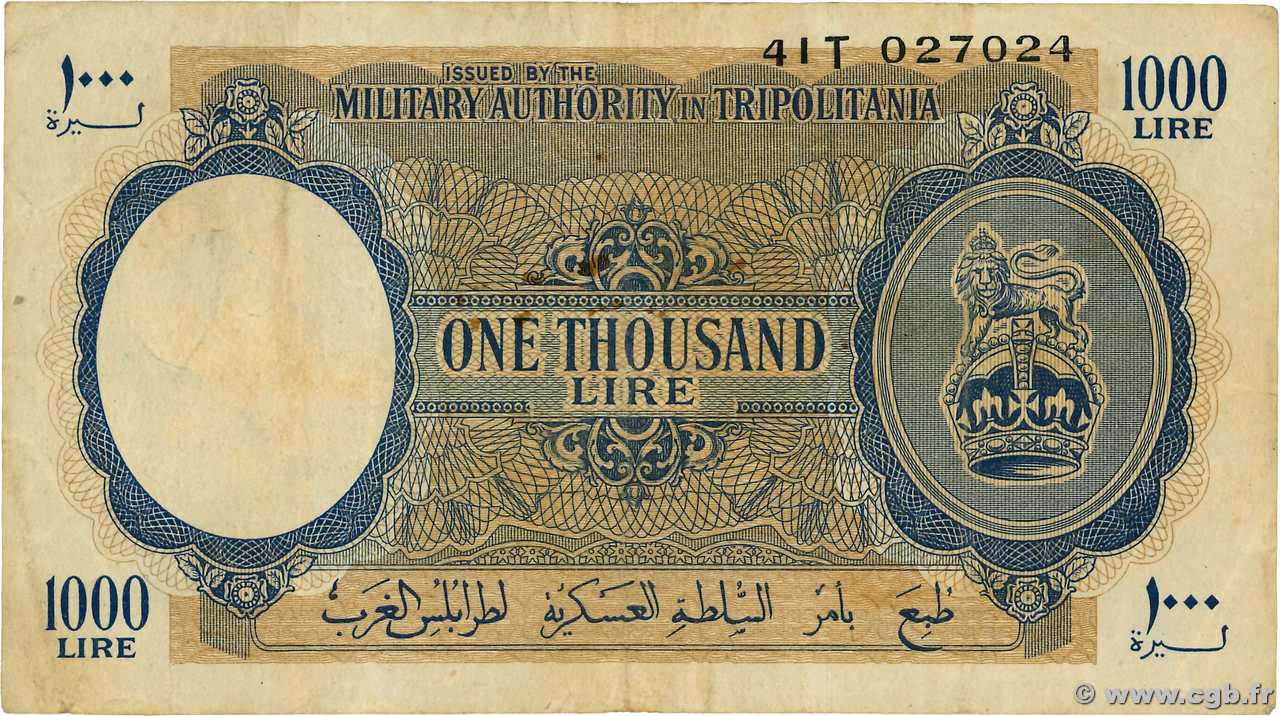 1000 Lire LIBIA  1943 P.M8 BC+
