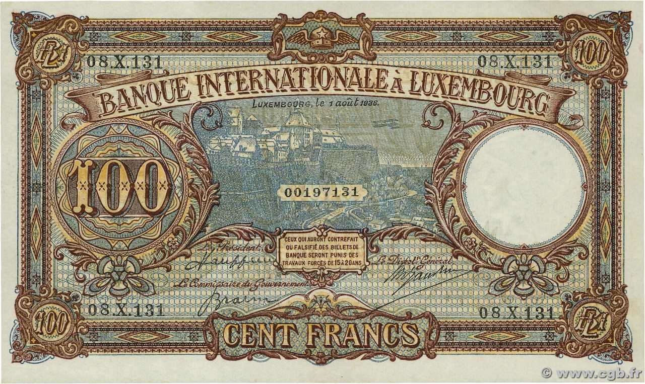 100 Francs LUXEMBURG  1936 P.11 fST+