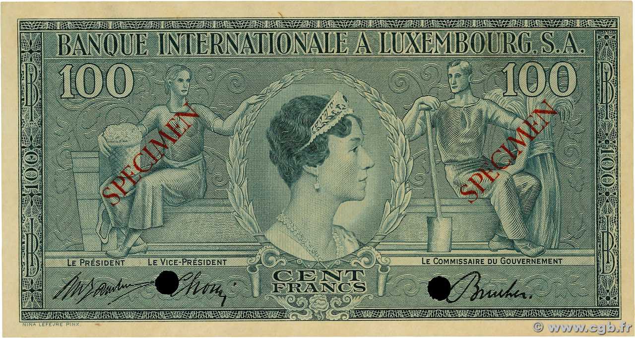 100 Francs Essai LUXEMBOURG  1956 P.13e XF+
