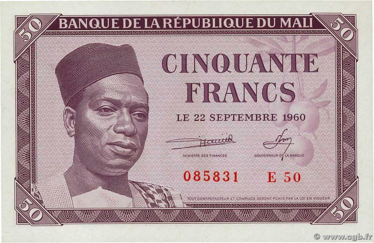 50 Francs MALI  1960 P.01 AU+