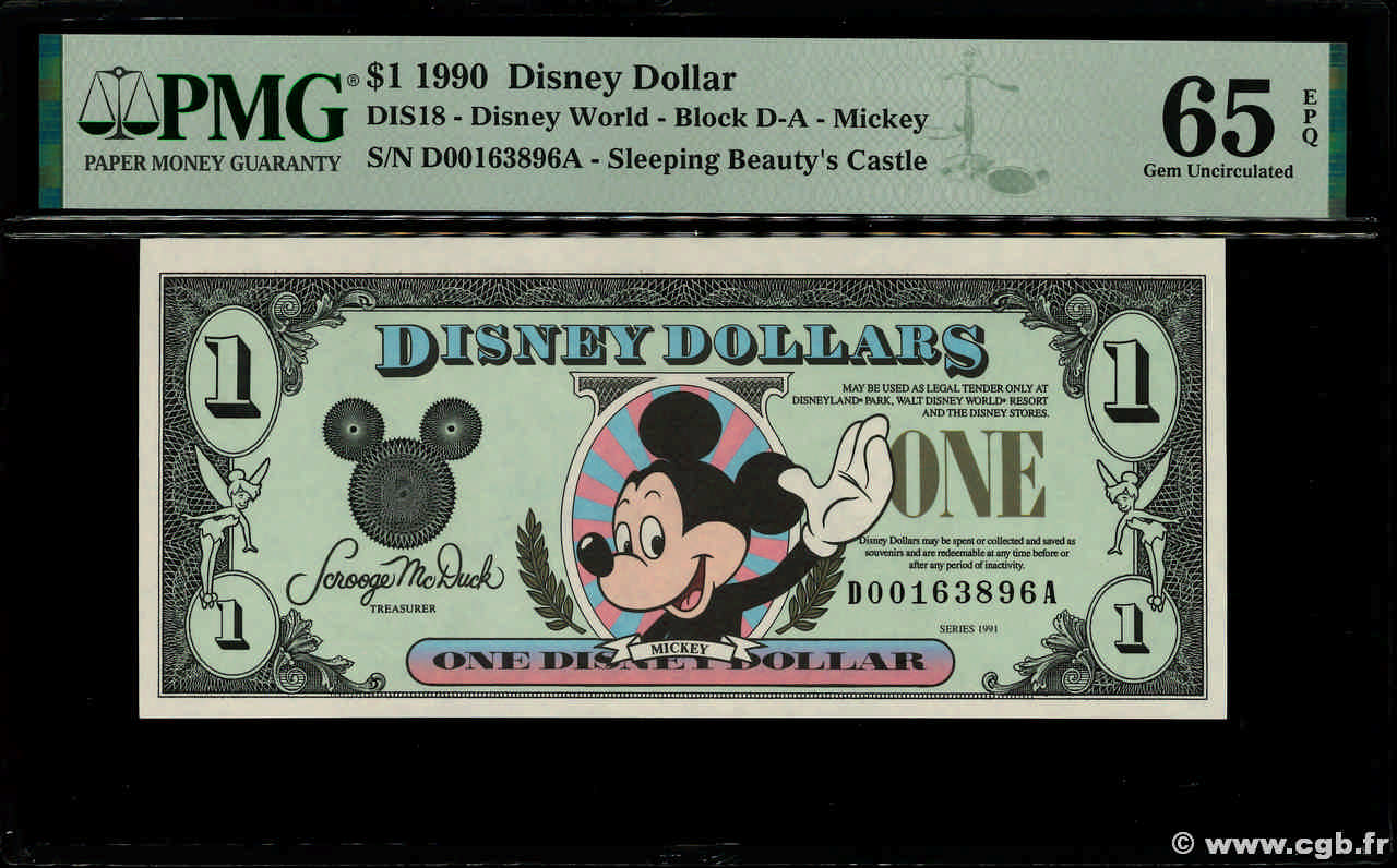 1 Disney dollar STATI UNITI D AMERICA  1993  FDC