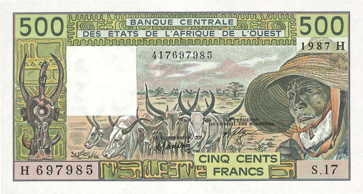 500 Francs ÉTATS DE L AFRIQUE DE L OUEST  1987 P.606Hj pr.NEUF