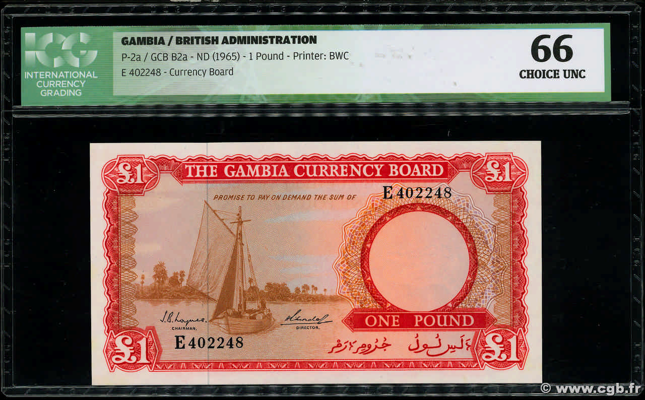 1 Pound GAMBIA  1965 P.02a ST