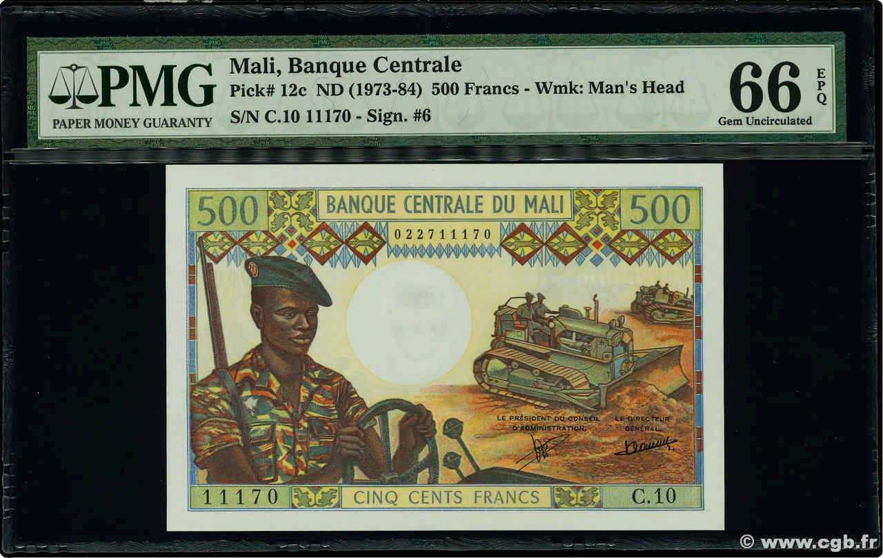 500 Francs MALI  1973 P.12c NEUF