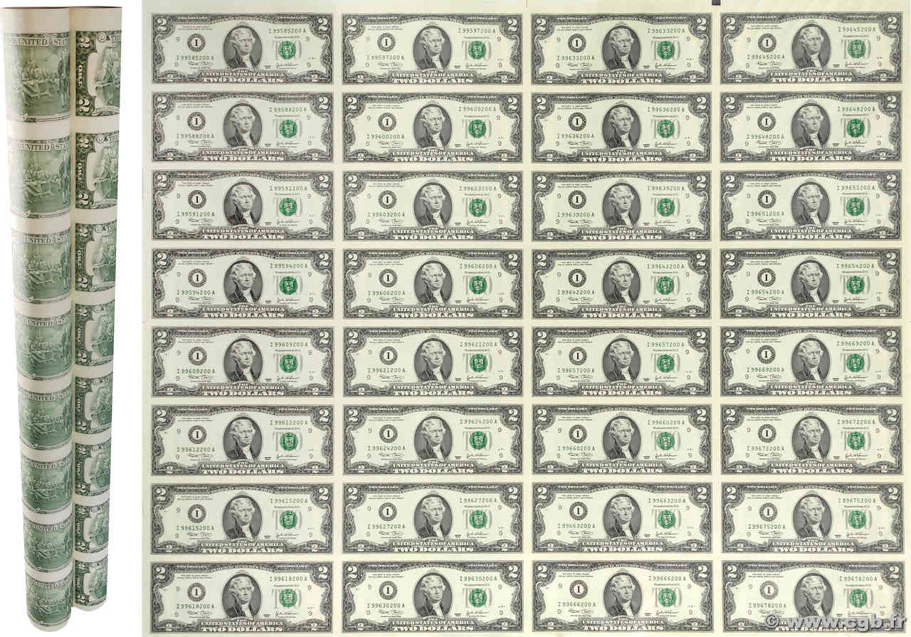 2 Dollars Planche UNITED STATES OF AMERICA Minneapolis  2003 P.516a UNC
