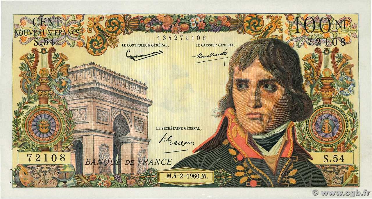 100 Nouveaux Francs BONAPARTE FRANCIA  1960 F.59.05 EBC