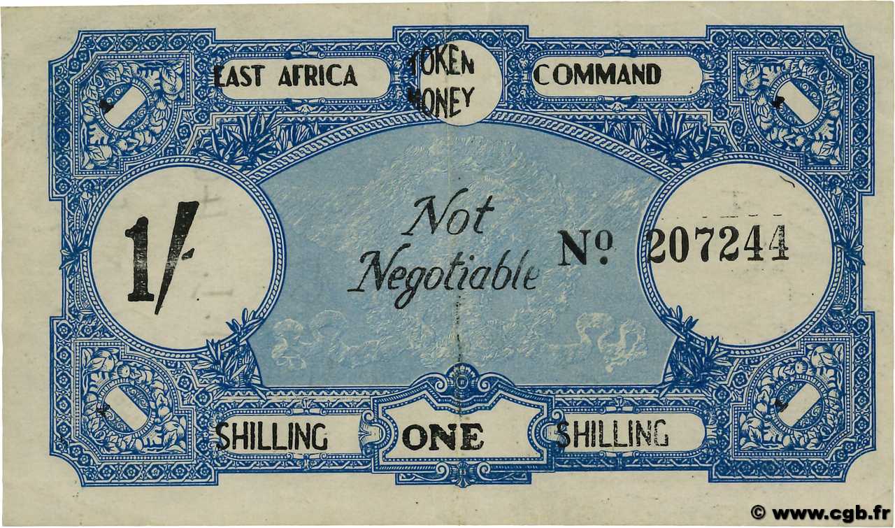 1 Shilling AFRICA DI L EST BRITANNICA   1940 P.- BB