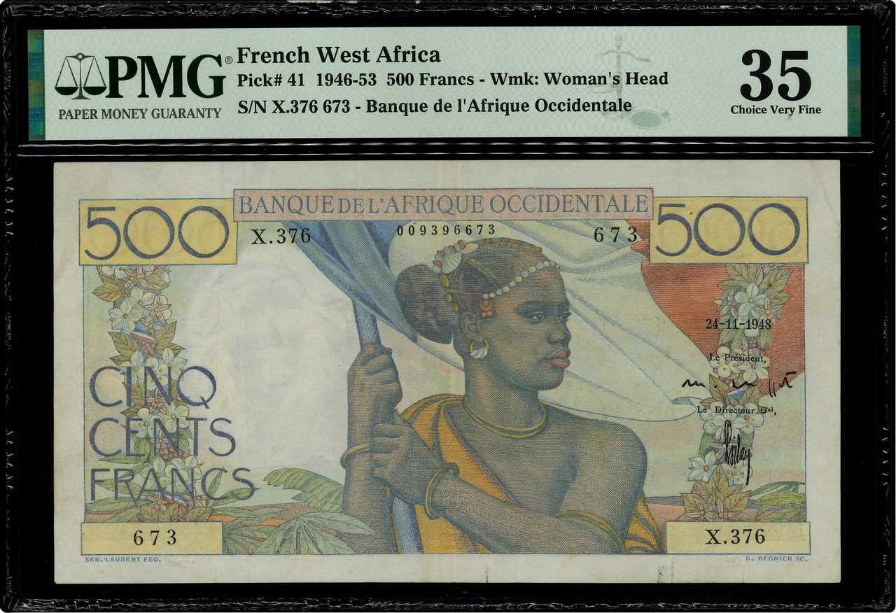 500 Francs FRENCH WEST AFRICA  1948 P.41 q.SPL