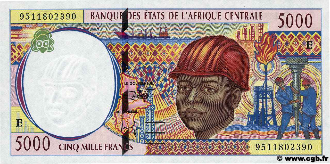 5000 Francs STATI DI L  AFRICA CENTRALE  1995 P.204Eb q.FDC