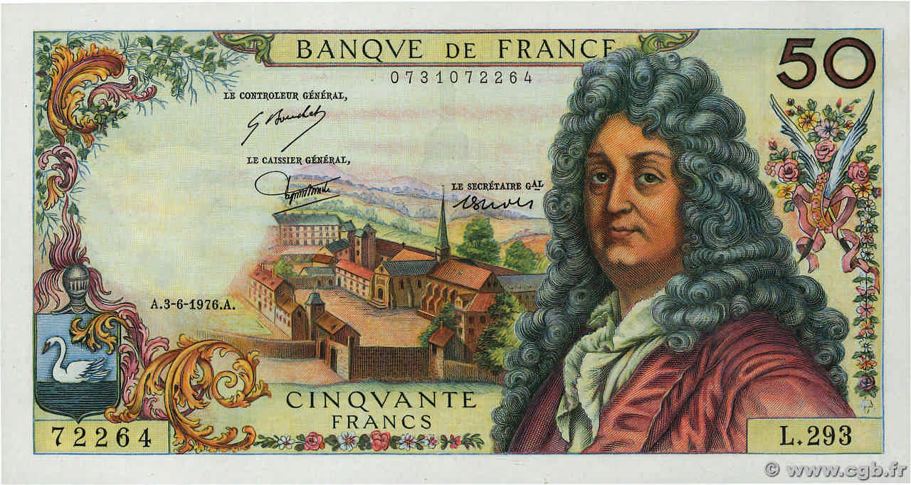 50 Francs RACINE FRANCE  1976 F.64.33 pr.NEUF