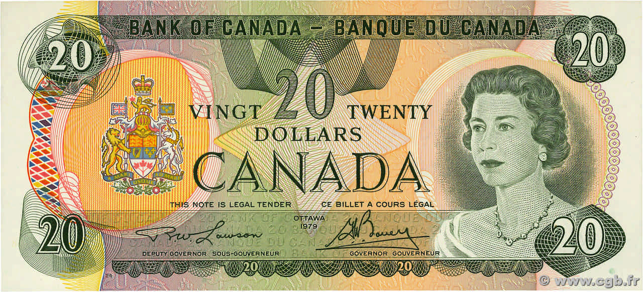 20 Dollars CANADA  1979 P.093a q.FDC