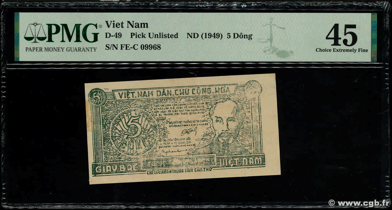 5 Dong VIETNAM  1949 P.- EBC
