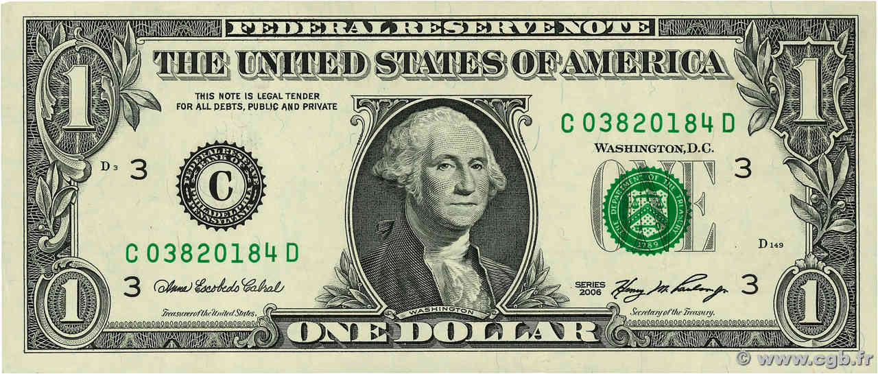 1 Dollar Fauté STATI UNITI D AMERICA Philadelphie 2006 P.523 SPL+