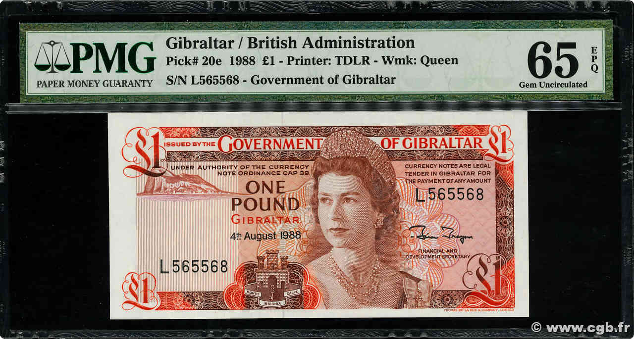 1 Pound GIBRALTAR  1988 P.20e ST