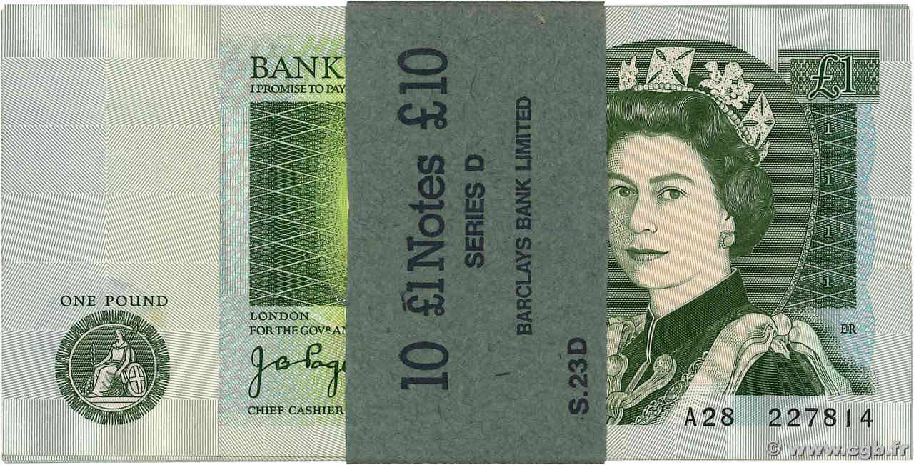 1 Pound Liasse ENGLAND  1978 P.377a ST