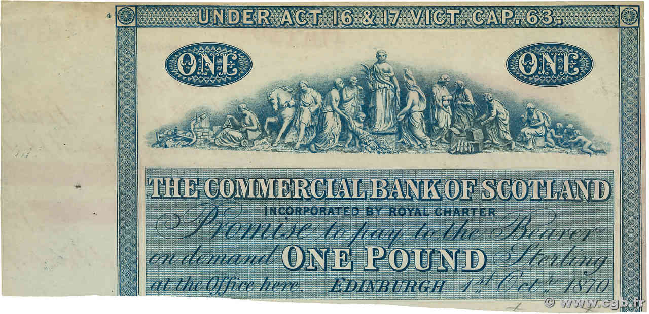 1 Pound Épreuve SCOTLAND  1919 PS.305p XF