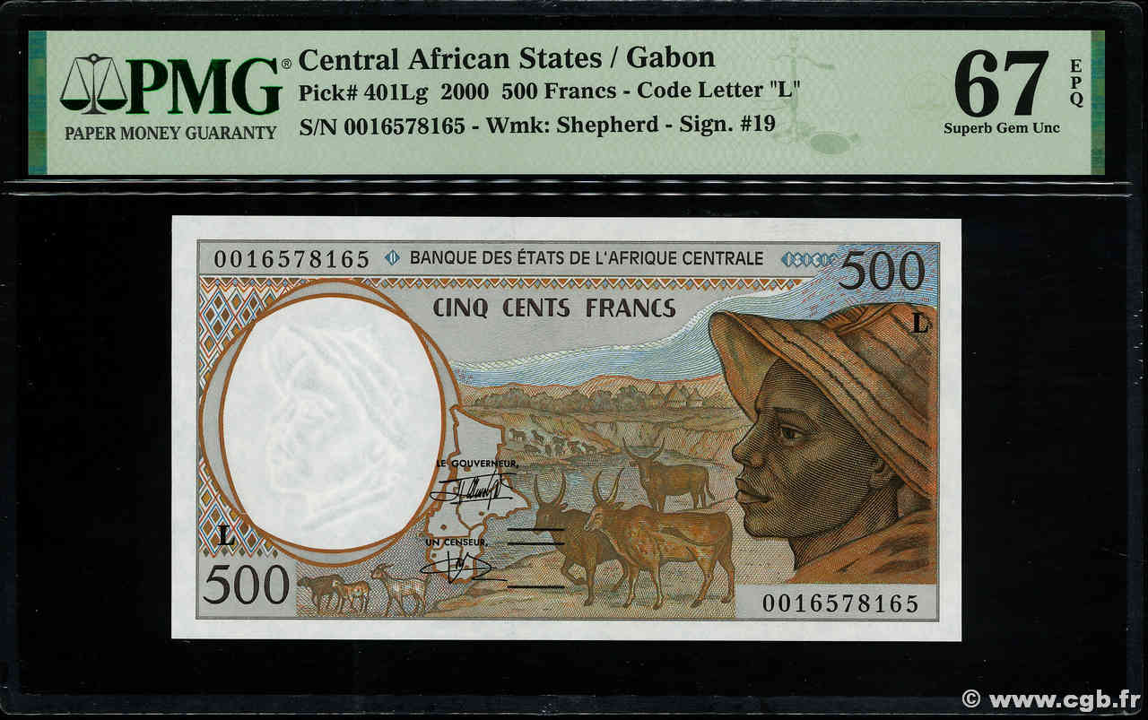 500 Francs ÉTATS DE L AFRIQUE CENTRALE  2000 P.401Lg NEUF