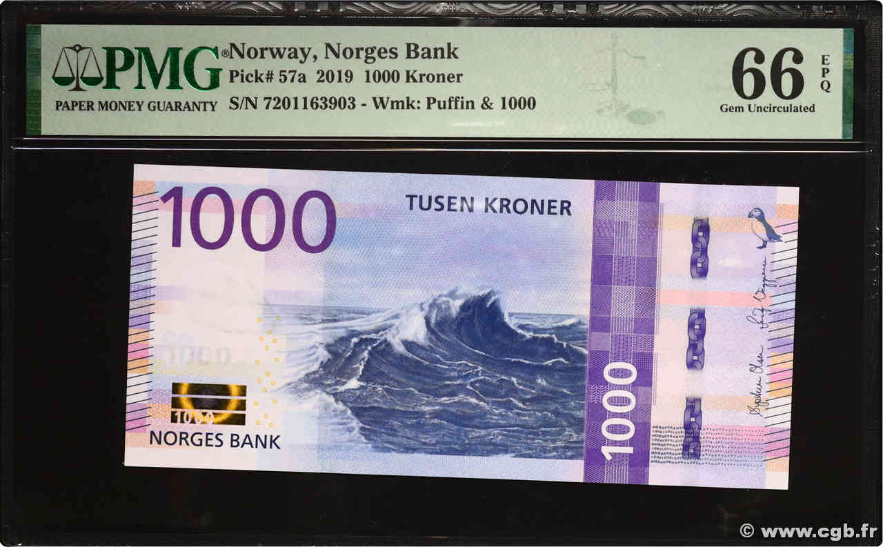 1000 Kroner NORVÈGE  2019 P.57a NEUF