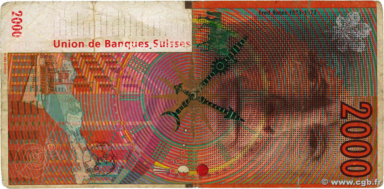 2000 Francs Test Note SUISSE  1997  RC