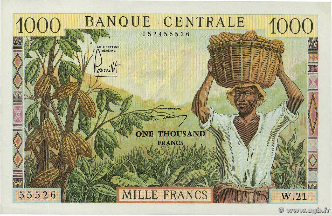 1000 Francs CAMERUN  1962 P.12a q.AU