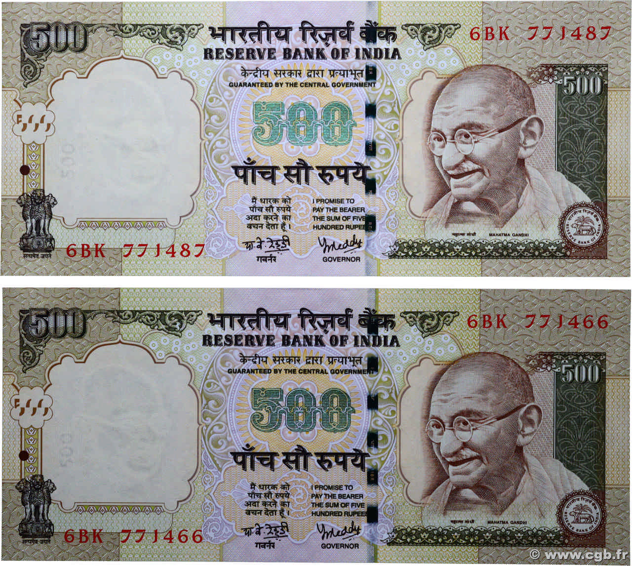 500 Rupees Lot INDIEN
  2006 P.099d fST+