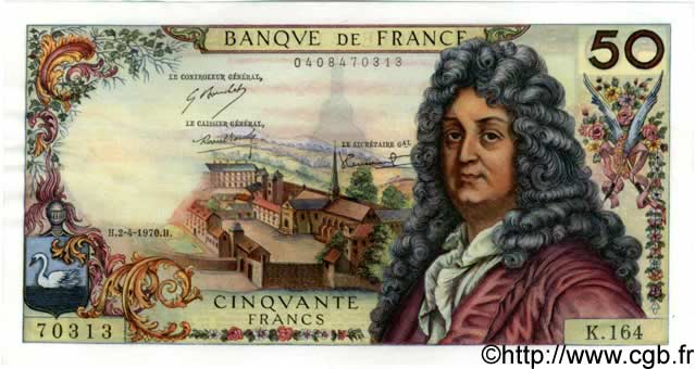 50 Francs RACINE FRANCE  1970 F.64.16 pr.NEUF